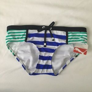 Puma striped swim bottoms